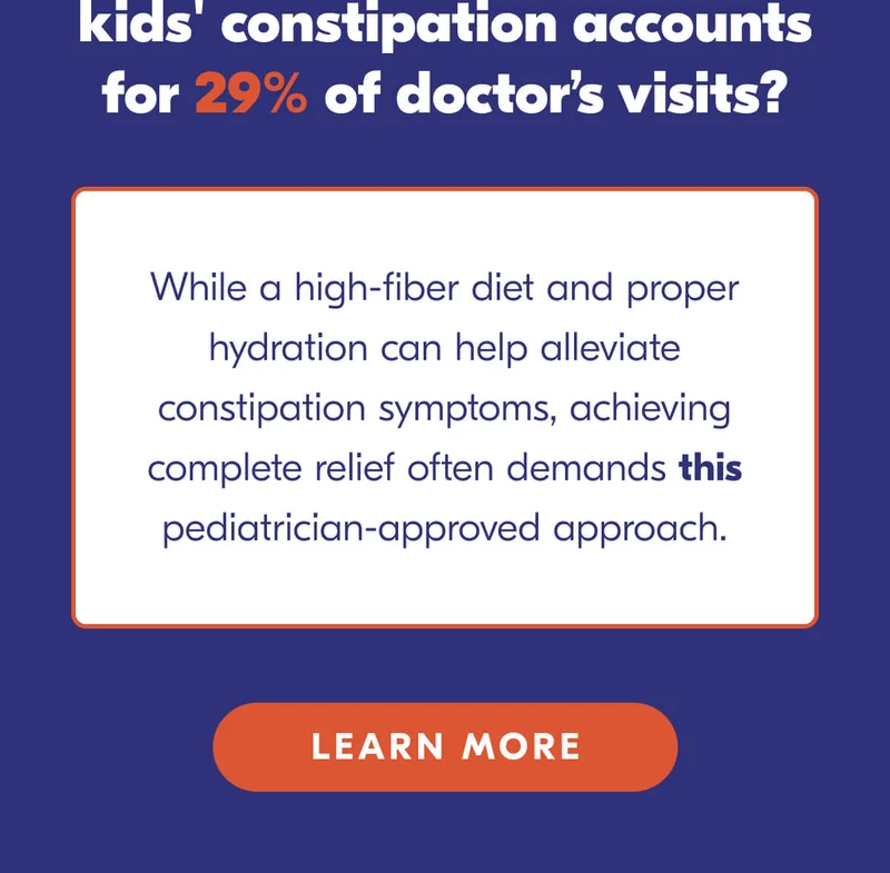 kids' constipation accounts for 29% of doctor’s visits?
