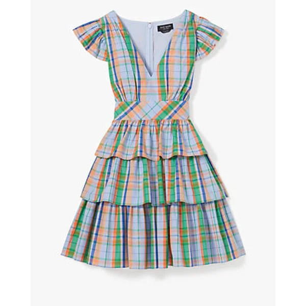 Sunshine Madras Tiered Dress
