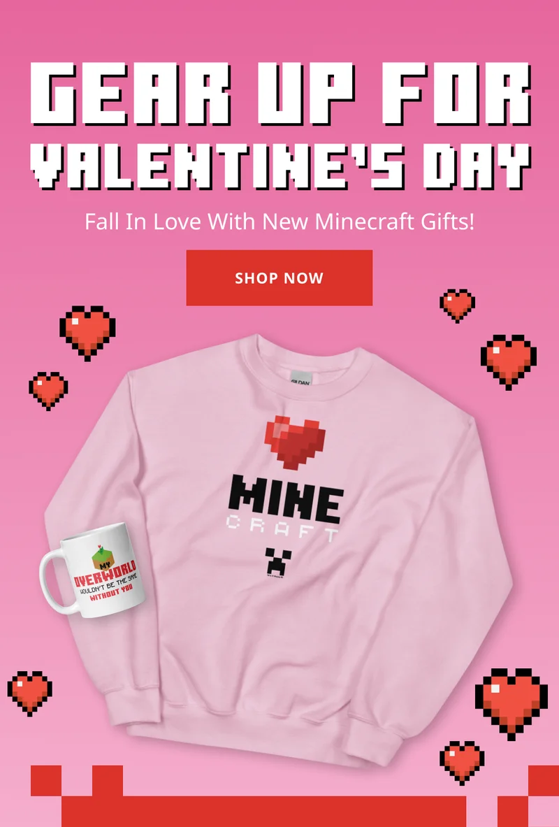 Shop Minecraft Valentine's Day Collection!