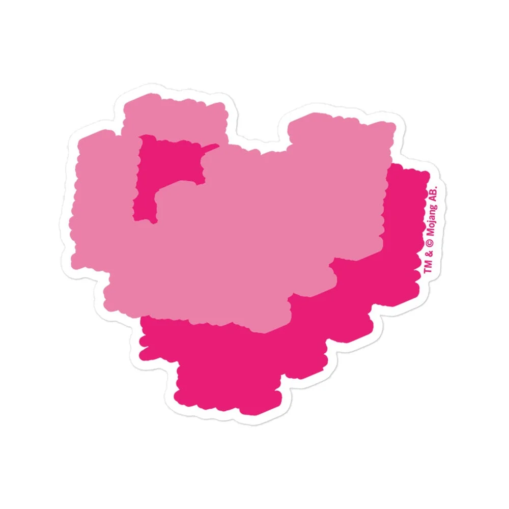 Image of Minecraft Heart Die Cut Sticker
