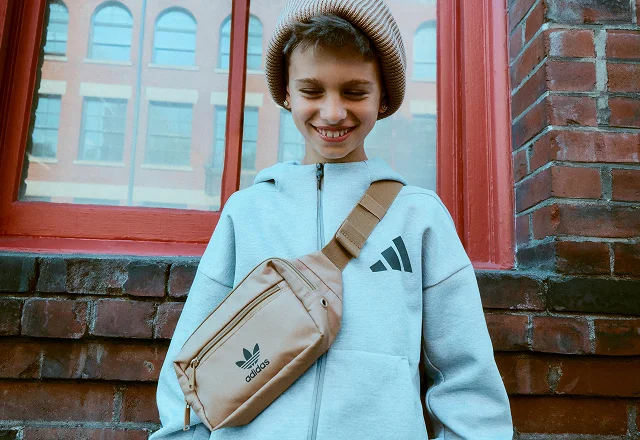 model wearing adidas accessories