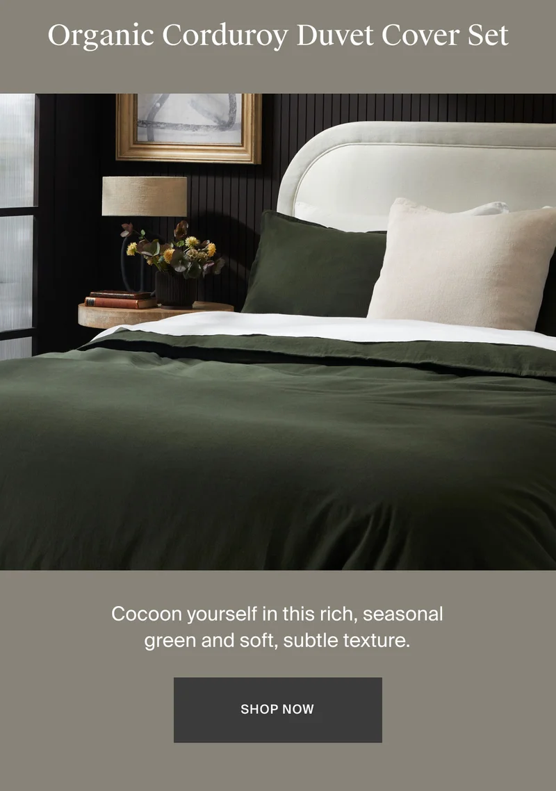 Shop Organic Corduroy Duvet Cover Set