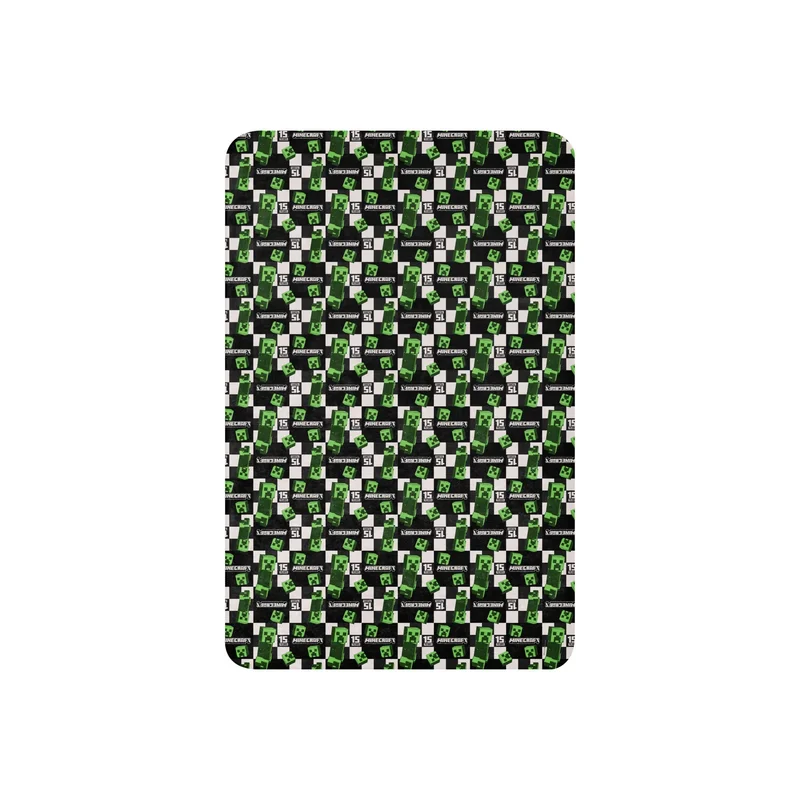 Image of Minecraft 15th Anniversary Checkered Creeper Sherpa Blanket
