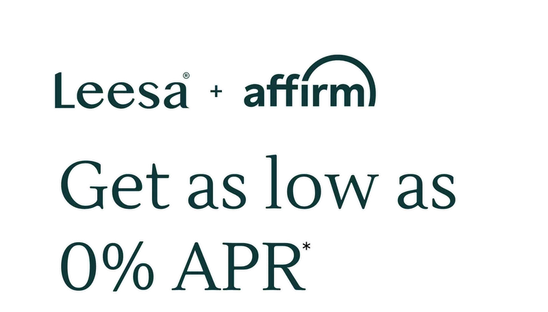 Leesa + affirm: Get as low as 0% APR*
