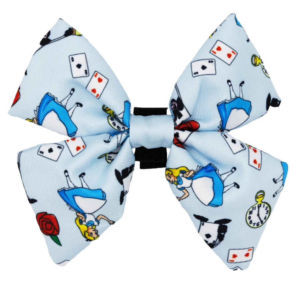 Image of Dog Sailor Bow - Alice in Wonderland (Blue)