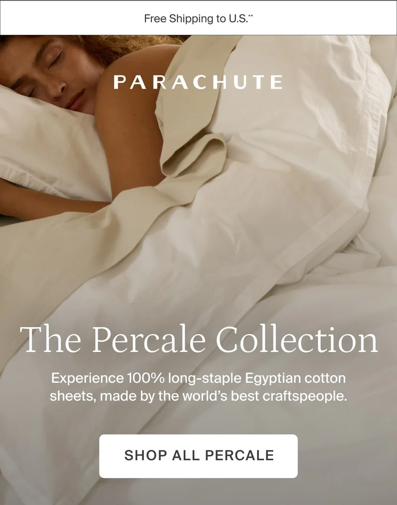 The percale collection. Shop all percale.