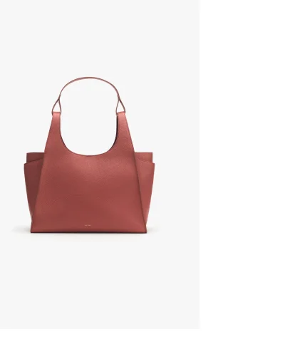 Double Loop Satchel Dark Terracotta