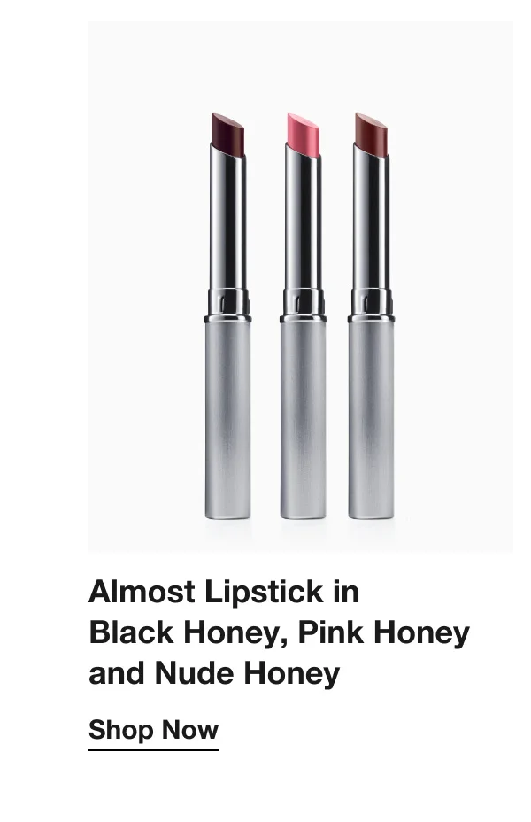 Almost Lipstick in Black Honey, Pink Honey and Nude Honey | Shop Now