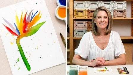 Mini Class: Painting a Vibrant Bird of Paradise in Watercolor