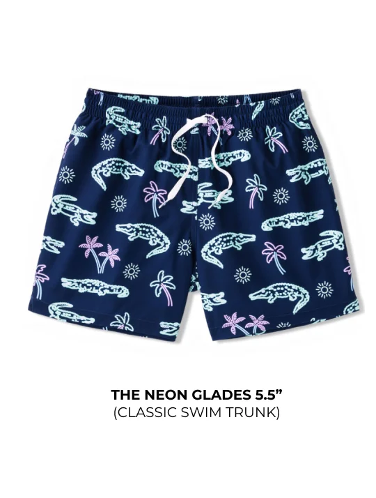 Classic Swim Trunk: The Neon Glades 5.5"