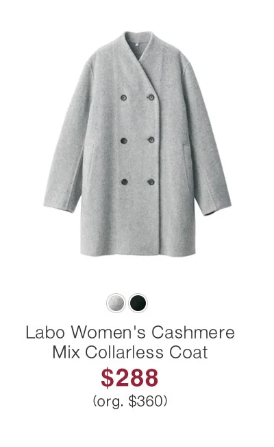 Shop Labo Women's Cashmere Mix Collarless Coat
