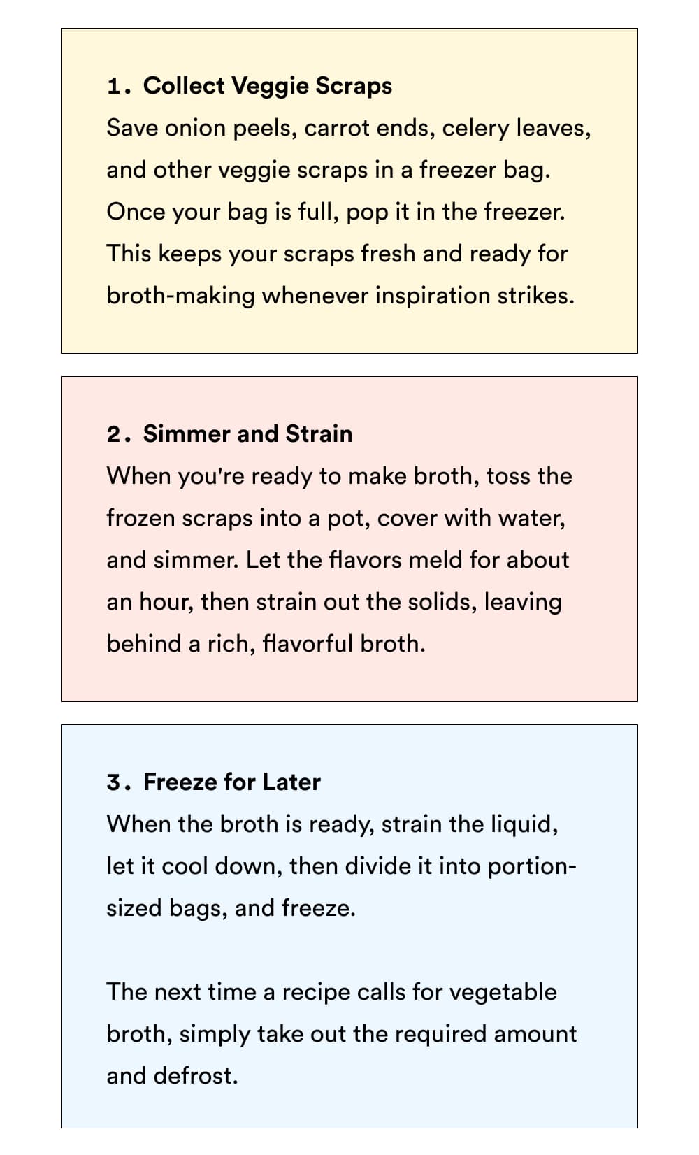Collect Veggie Scraps