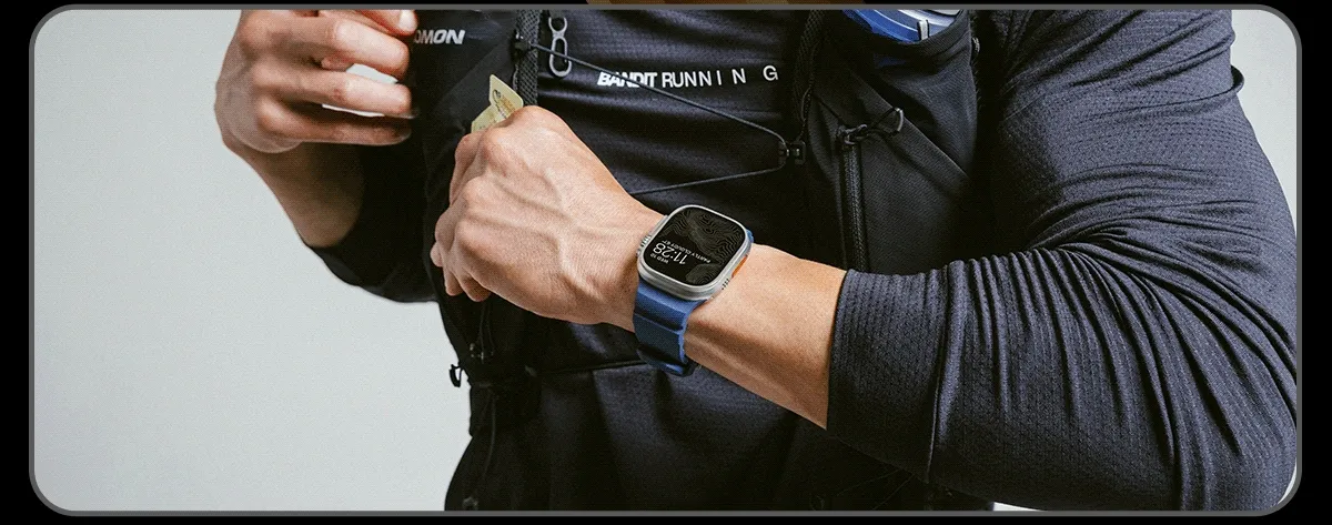 Designed specifically for Apple Watch Ultra, Rocky Point Band unlocks its full potential-so you can push further, explore longer, and perform at your best. Built from ultra-durable FKM with Grade 5 titanium hardware, it offers a secure, comfortable fit that won't hold you back, no matter where you roam.