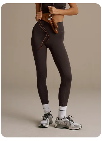 Ultimate Wrap Over Leggings - Coffee Bean
