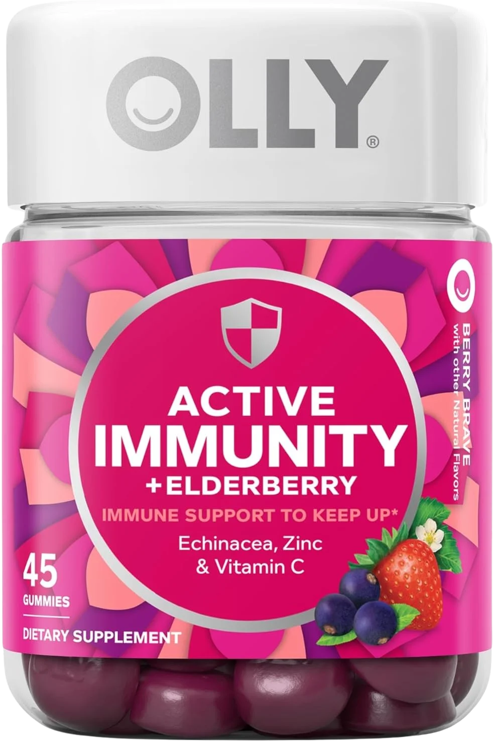 Image of LOW INVENTORY!<br>Olly Berry Brave Immunity + Elderberry Support Gummies