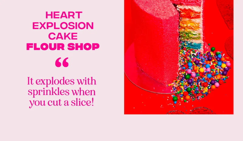Heart Explosion Cake