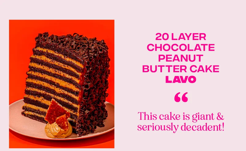 20 Layer chocolate peanut butter cake