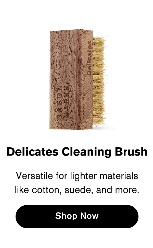 Delicates Cleaning Brush | Versatile for lighter materials like cotton, suede, and more. | Shop Now
