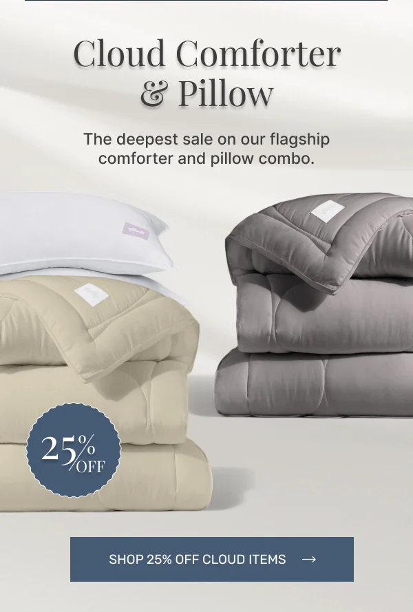 Cloud Comforter & Pillow • Shop 25% OFF Cloud Items