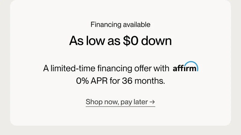 Financing available