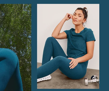 Featherweight On The Down Low Tee in Blue Gem Heather