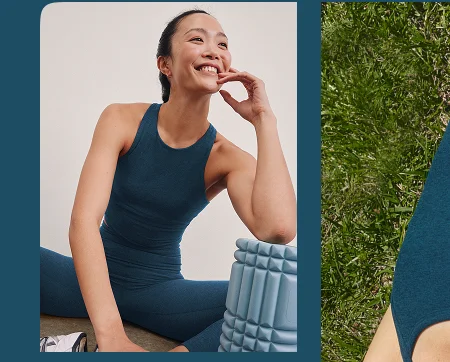 Spacedye Refocus Bra in Blue Gem Heather
