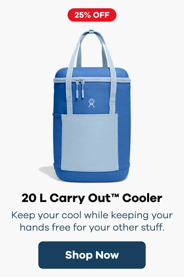 25% OFF 20 L Carry Out™ Cooler. Keep your cool while keeping your hands free for your other stuff. | Shop Now