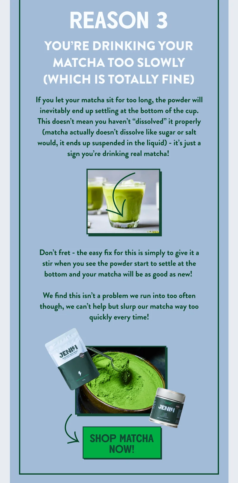 Shop matcha now, matcha powder, matcha packaging