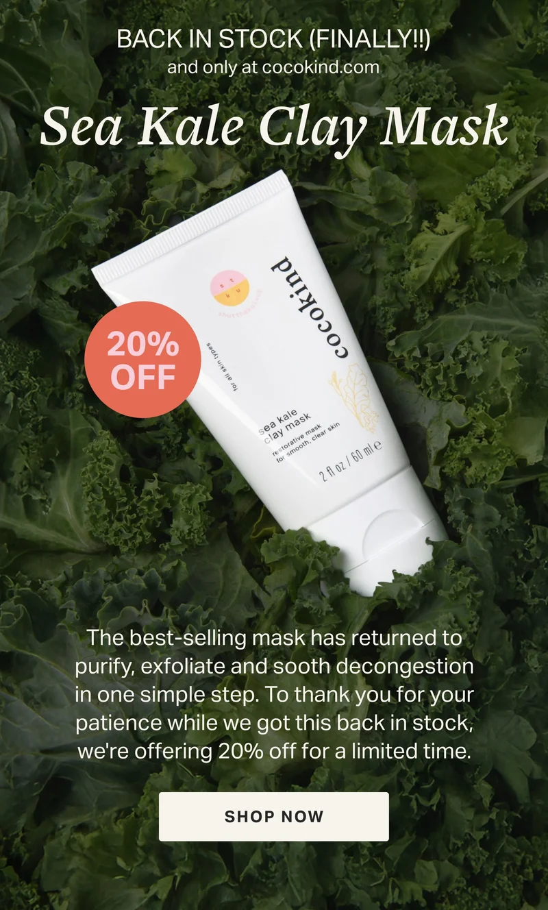 BACK IN STOCK (FINALLY!!) sea kale clay mask