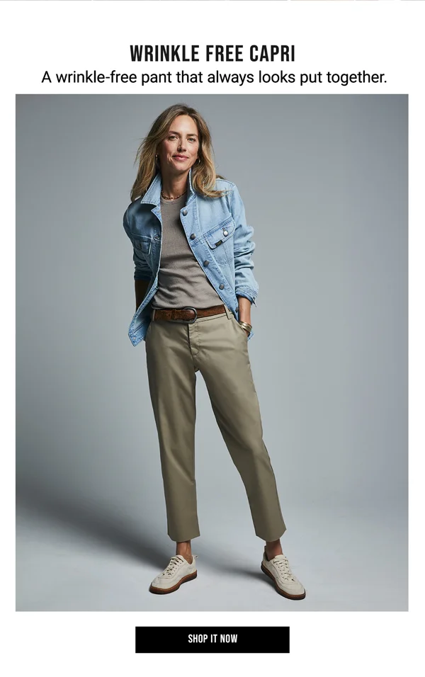 Wrinkle Free Capri. A wrinkle-free pant that always looks put together. Shop It Now