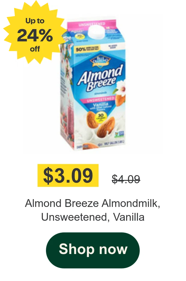 Almond Breeze Almondmilk, Unsweetened, Vanilla