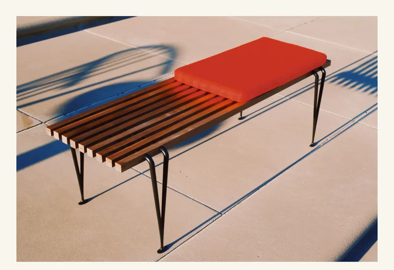 The Acton Slat Bench is celebrated for its lithe appearance, intuitive construction, and intelligent approach to systems design.