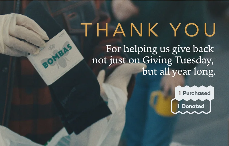 THANK YOU For helping us give back not just on Giving Tuesday, but all year long. 1 Purchased 1 Donated