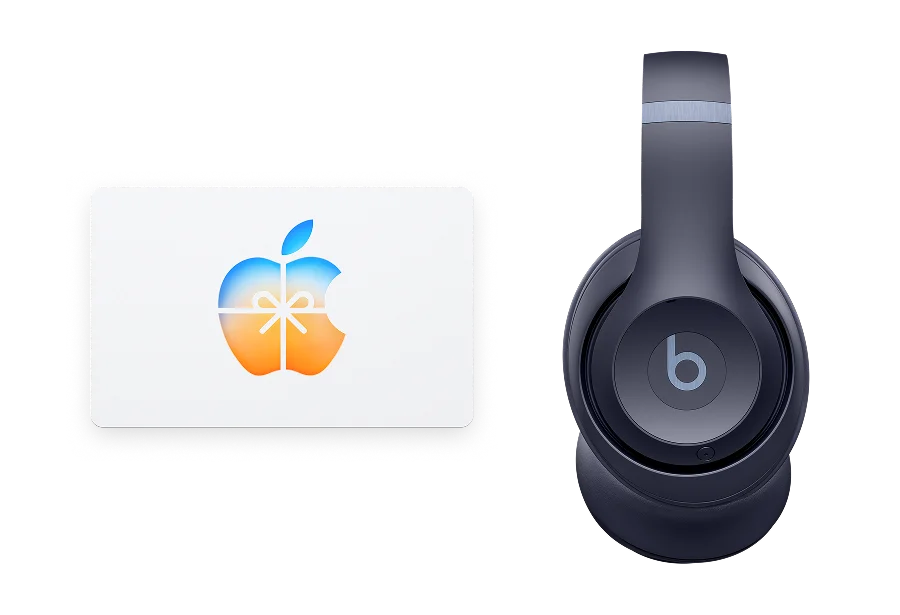 Apple Gift Card and Beats Studio Pro headphones