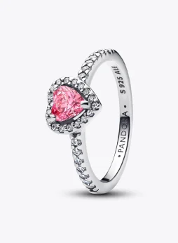 Elevated Pink Heart Ring