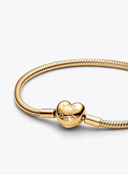 Pandora Moments Heart Clasp Snake Chain Bracelet
