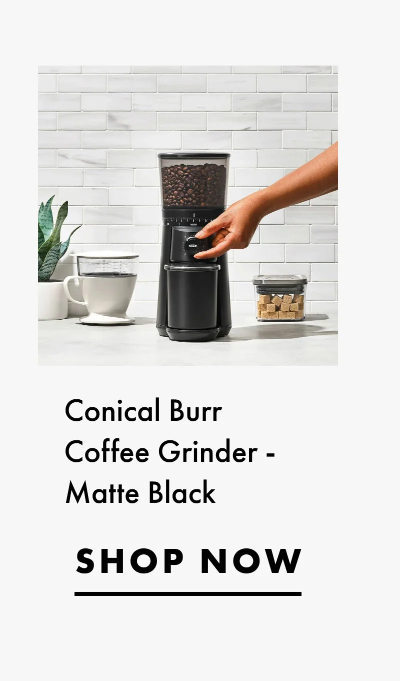 Conical Burr Coffee Grinder - Matte Black | SHOP NOW