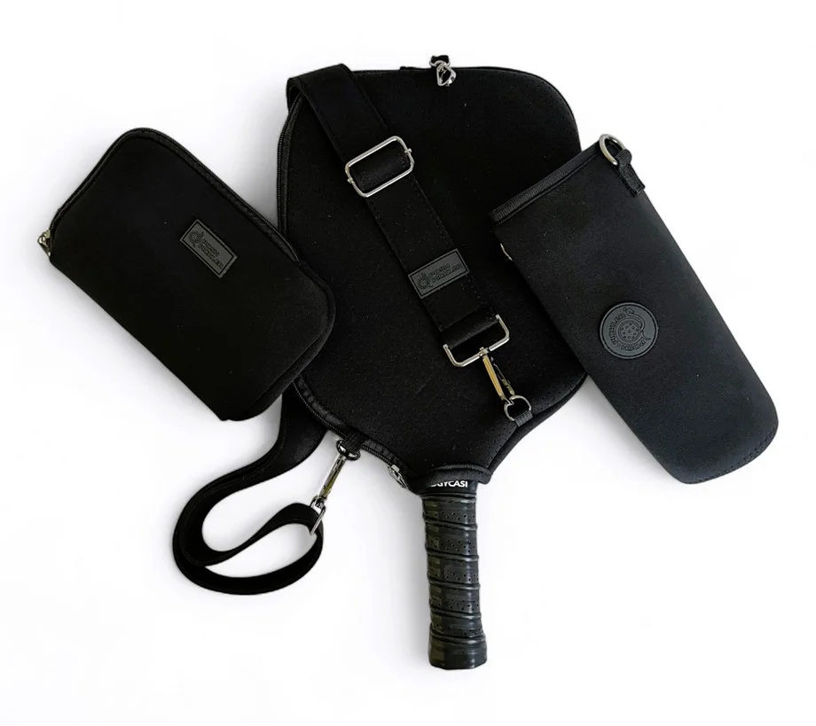 Posh Pickler Pickleball Cover, Pouch & Ball Bag3-Piece Set