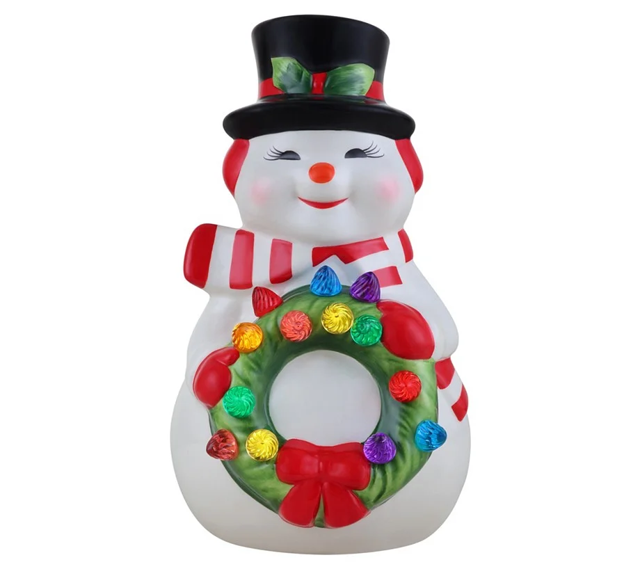 Mr. Christmas 9 in. Nostalgic Ceramic Figure -Snowman