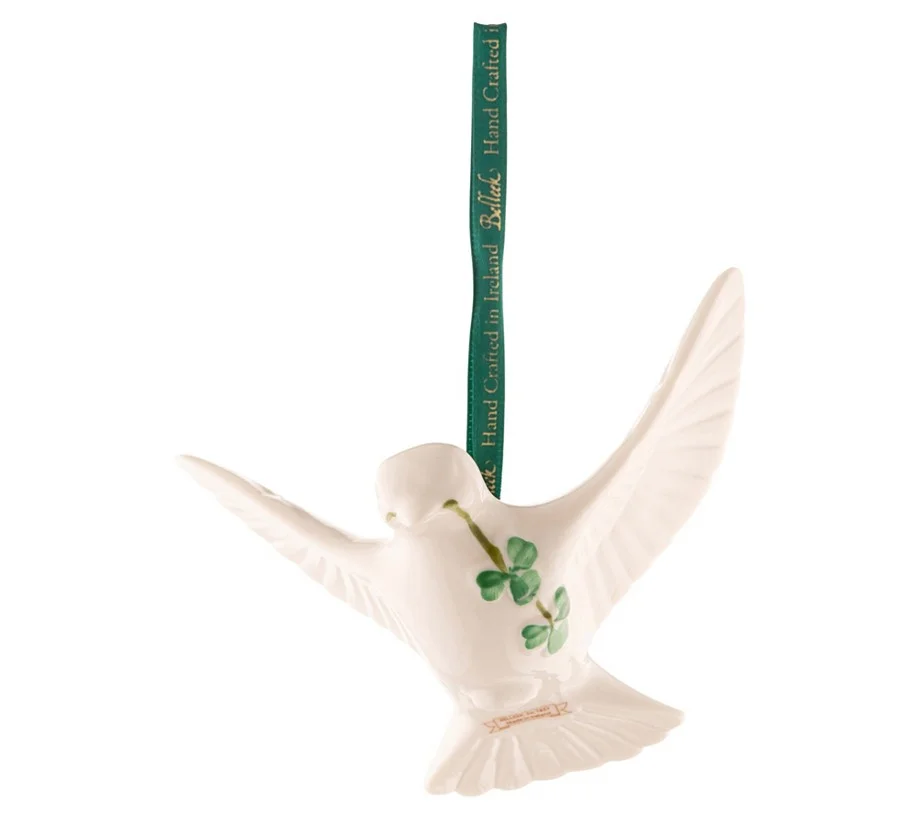 Belleek Pottery Dove Ornament