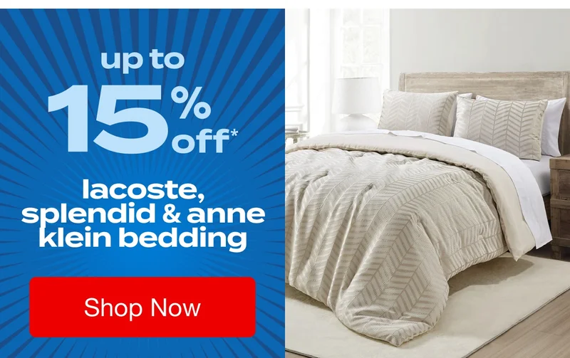 Up to 15% Off Select Bedding