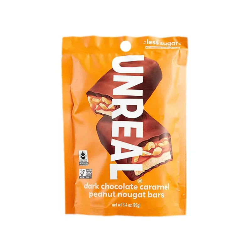 Dark Chocolate Caramel Peanut Nougat Bars, 3.4 Oz
