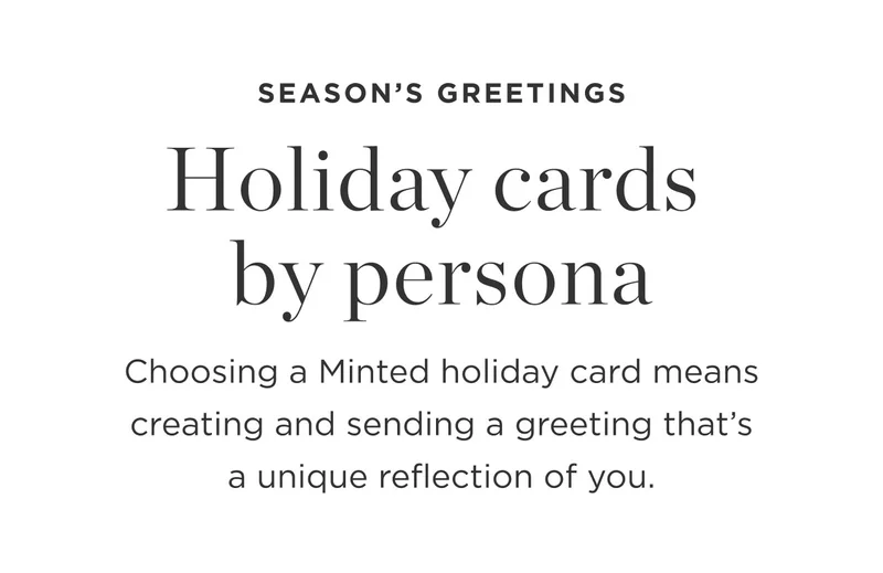 Holiday cards by persona