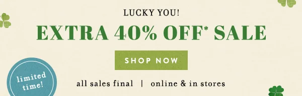 Extra 40% Off Sale Shop Now