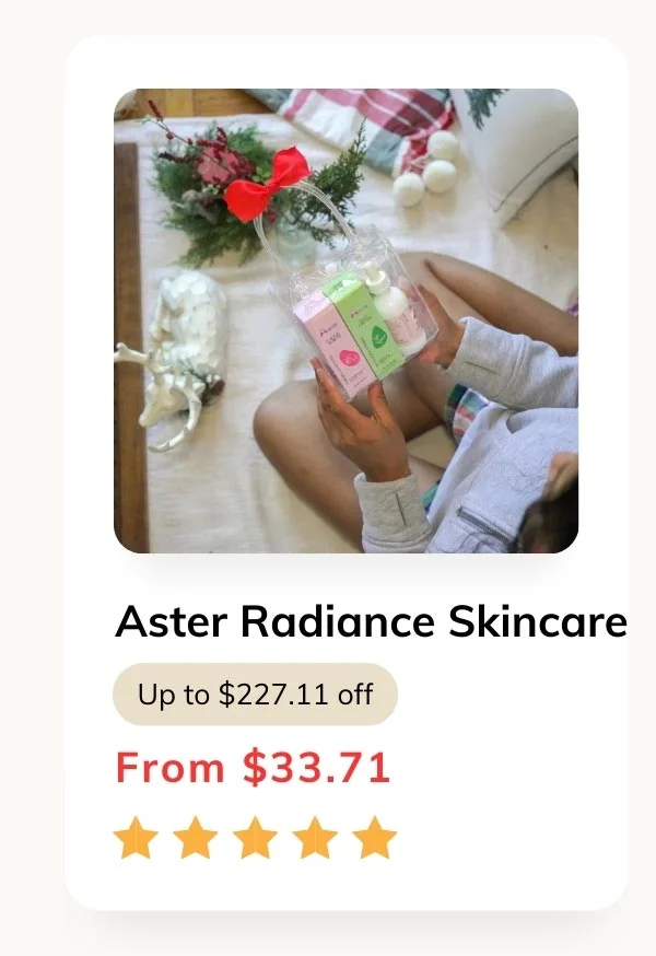 Aster Radiance Christmas Gift Set – The Bloom Collection | Luxe Botanical Skincare