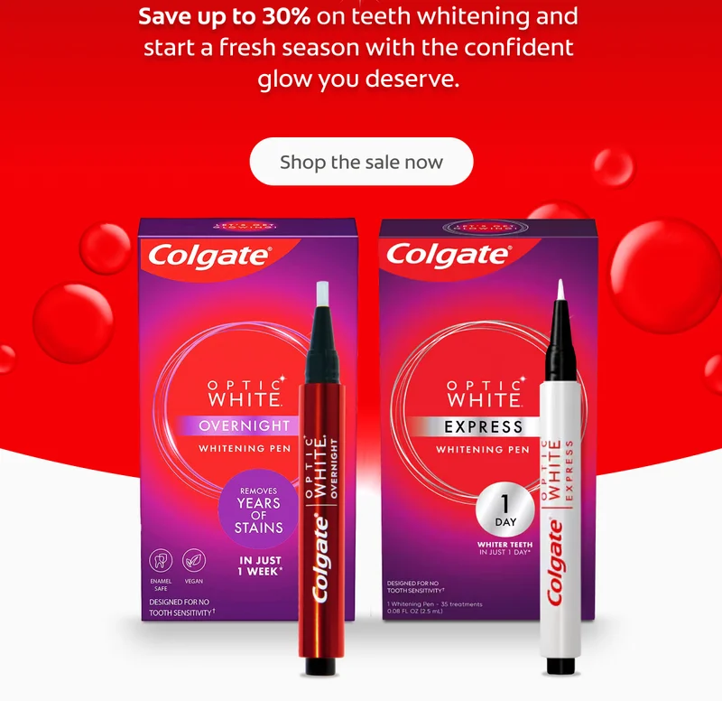 Save up to 30% on teeth whitening and start a fresh season with the confident glow you deserve. Click here to shop the sale now