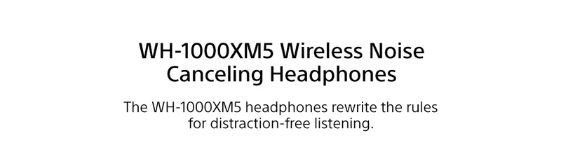 WH-1000XM5 Wireless Noise Canceling Headphones | The WH-1000XM5 headphones rewrite the rules for distraction-free listening.