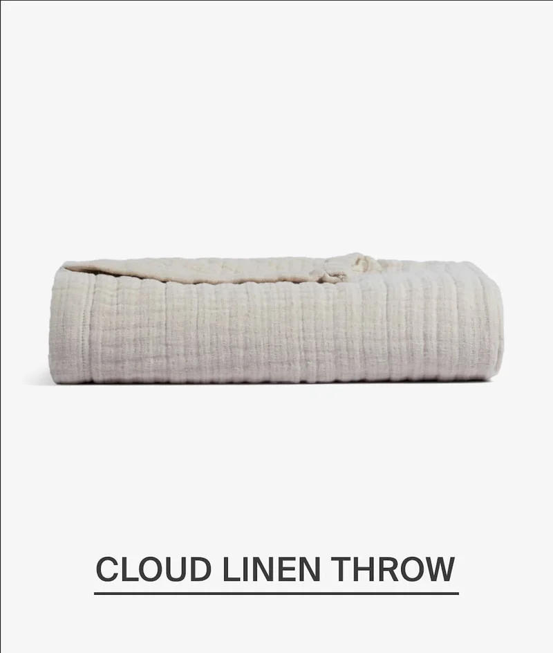 Cloud linen throw