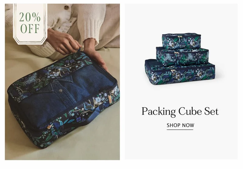 Peacock Packing Cube Set