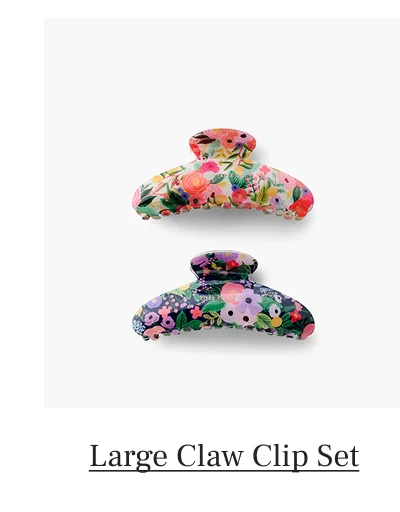 Garden Party Large Claw Clip Set